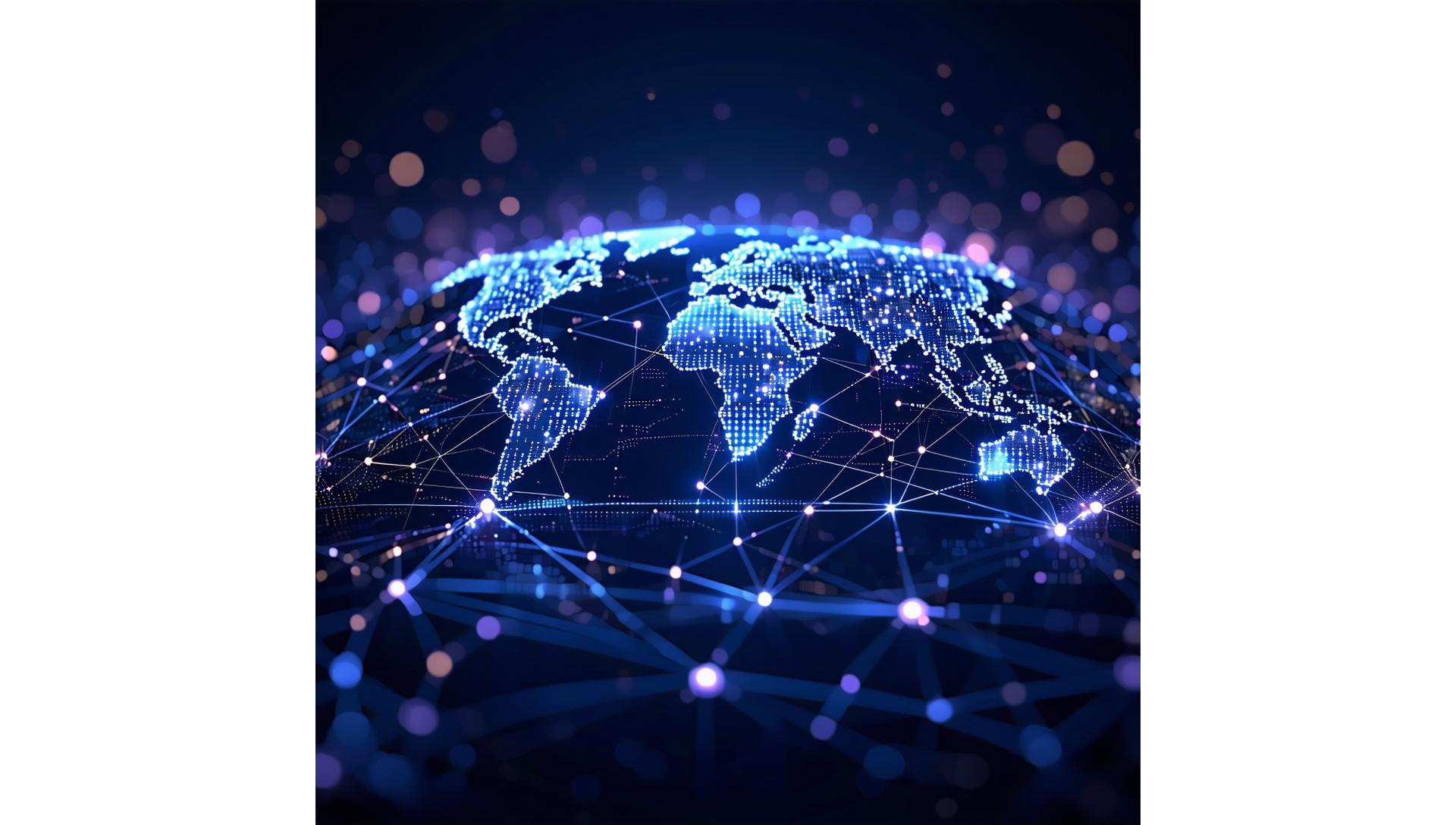 Abstract image of a global network connection, symbolizing reaching out.